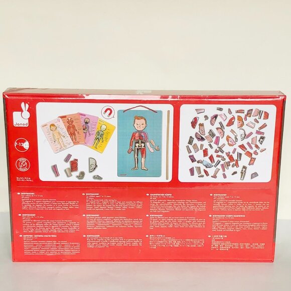 Janod-Body Magnet Human Body Game Magnetic Anatomy Puzzle For Age 7+ New in Box - Picture 16 of 16